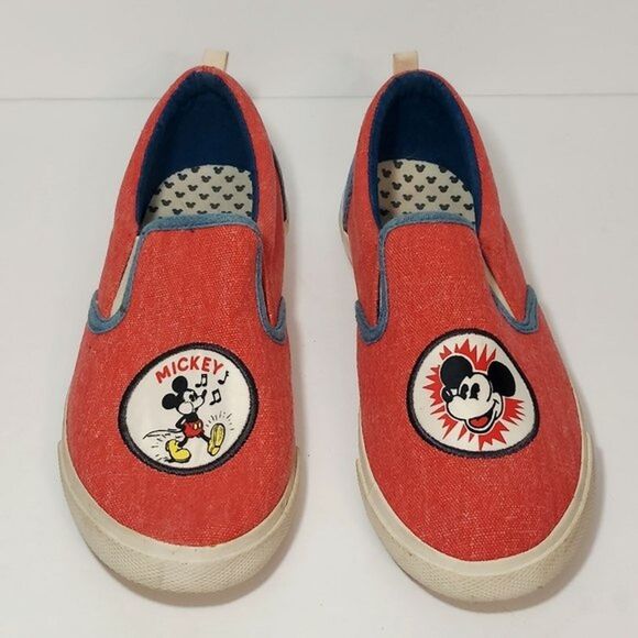 Disney Mickey Mouse Canvas Loafers, Disney Junk Food Collaboration, Size 5 - Picture 1 of 11